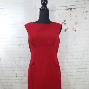 Red calvin klein dress